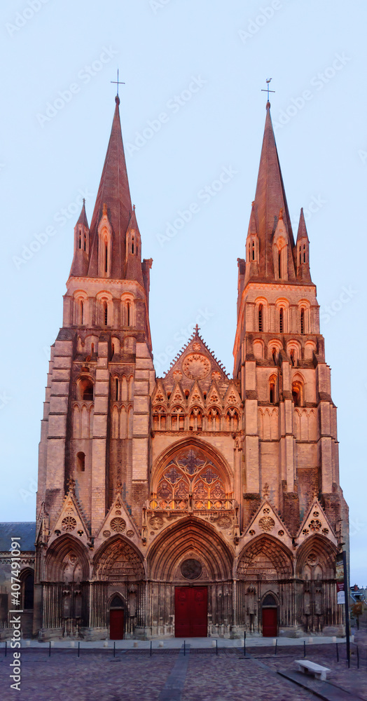 The facade of the Bayeux Cathedral The facade of the Bayeux Cathedral