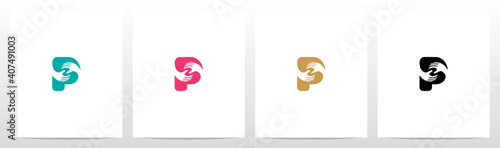 Two Hands On Letter Logo Design P