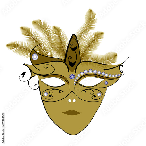 venezianische Maske gold