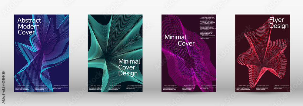 A set of modern abstract covers. A set of modern abstract covers.