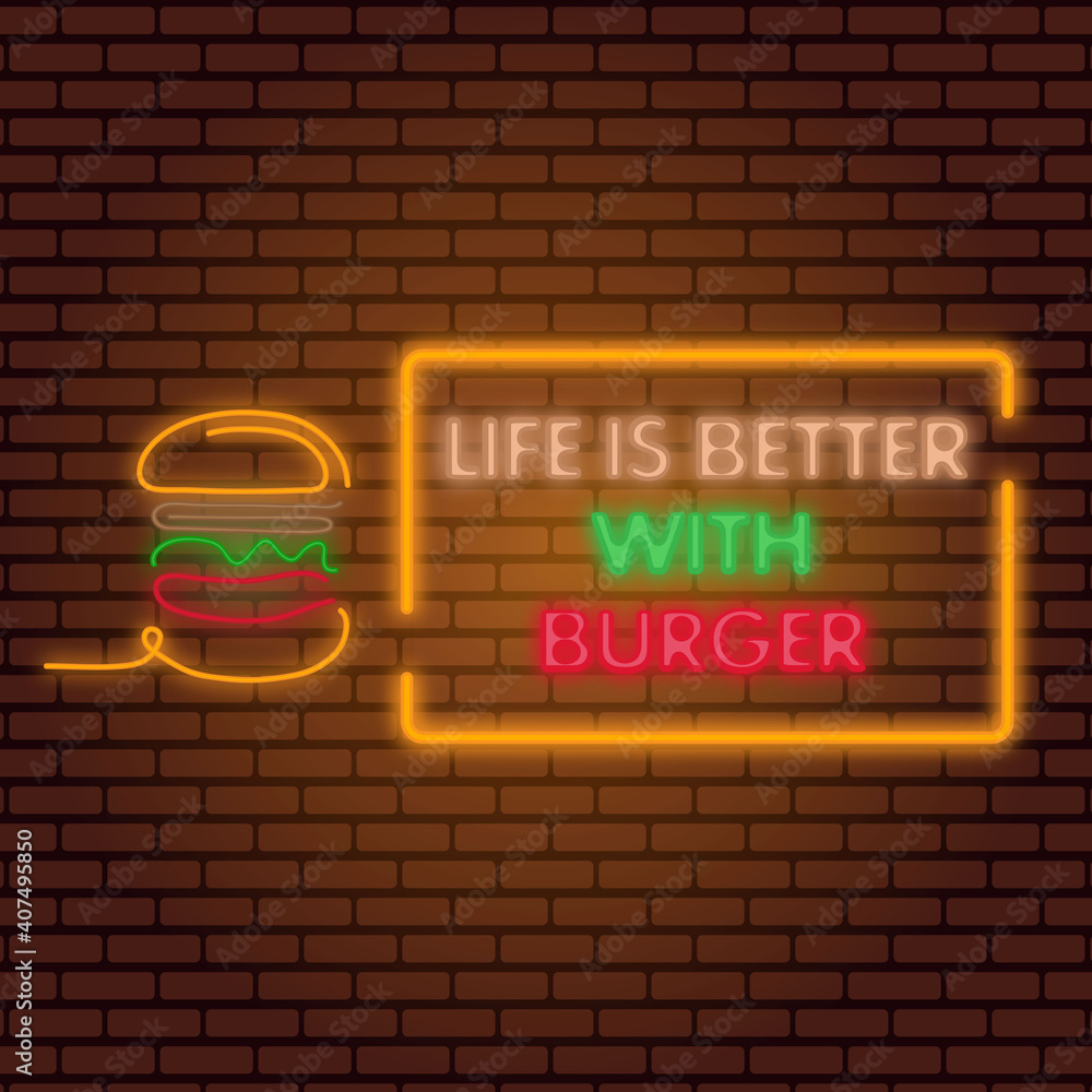 Obraz premium Life is better with burger