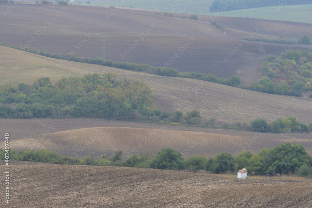 Autumn fields in Kyjov region of Moravia