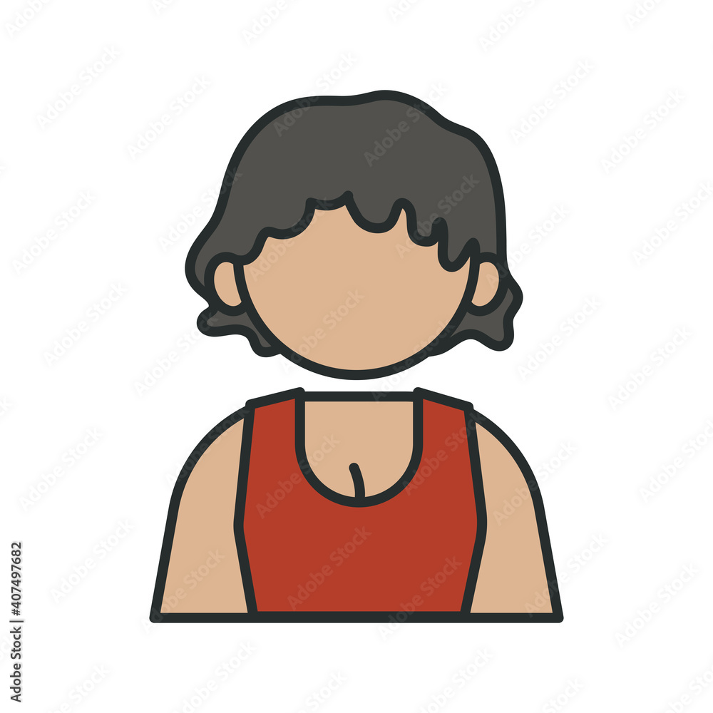 profession business girl worker avatar fill style icon