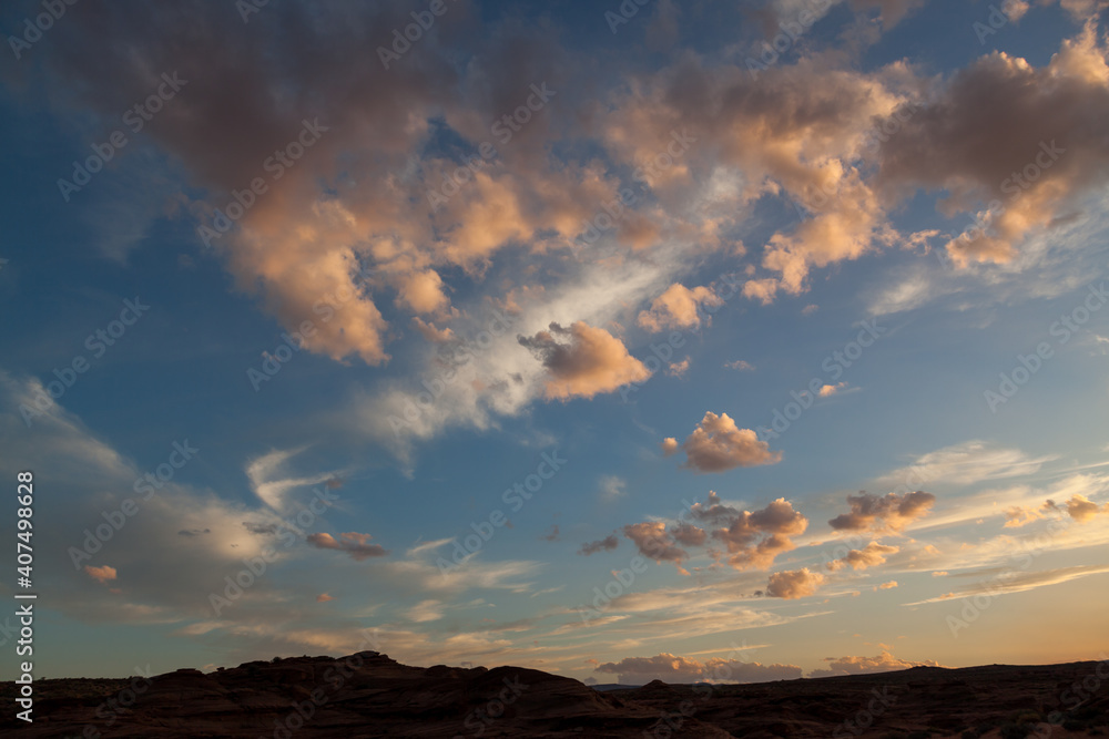 Obraz premium Sunset Sky Over Horseshoe Bend