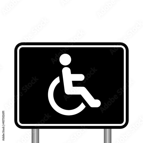 Disability sign icon isolated on white background