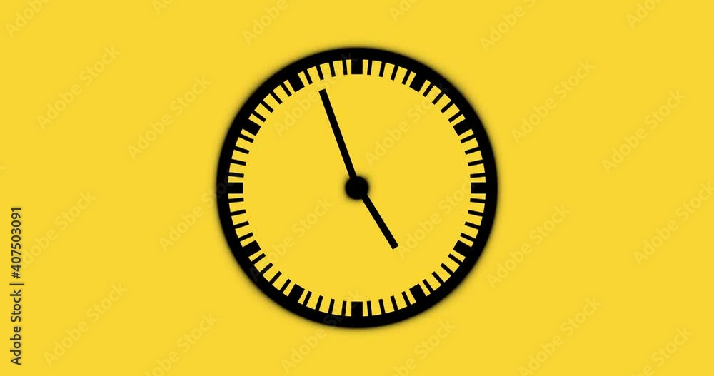 Vidéo Stock Clock animation 12 hours continuously looping . 2d classic