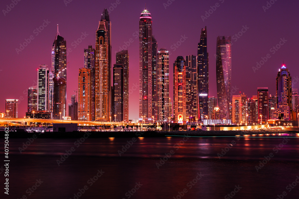 Obraz premium city skyline at night