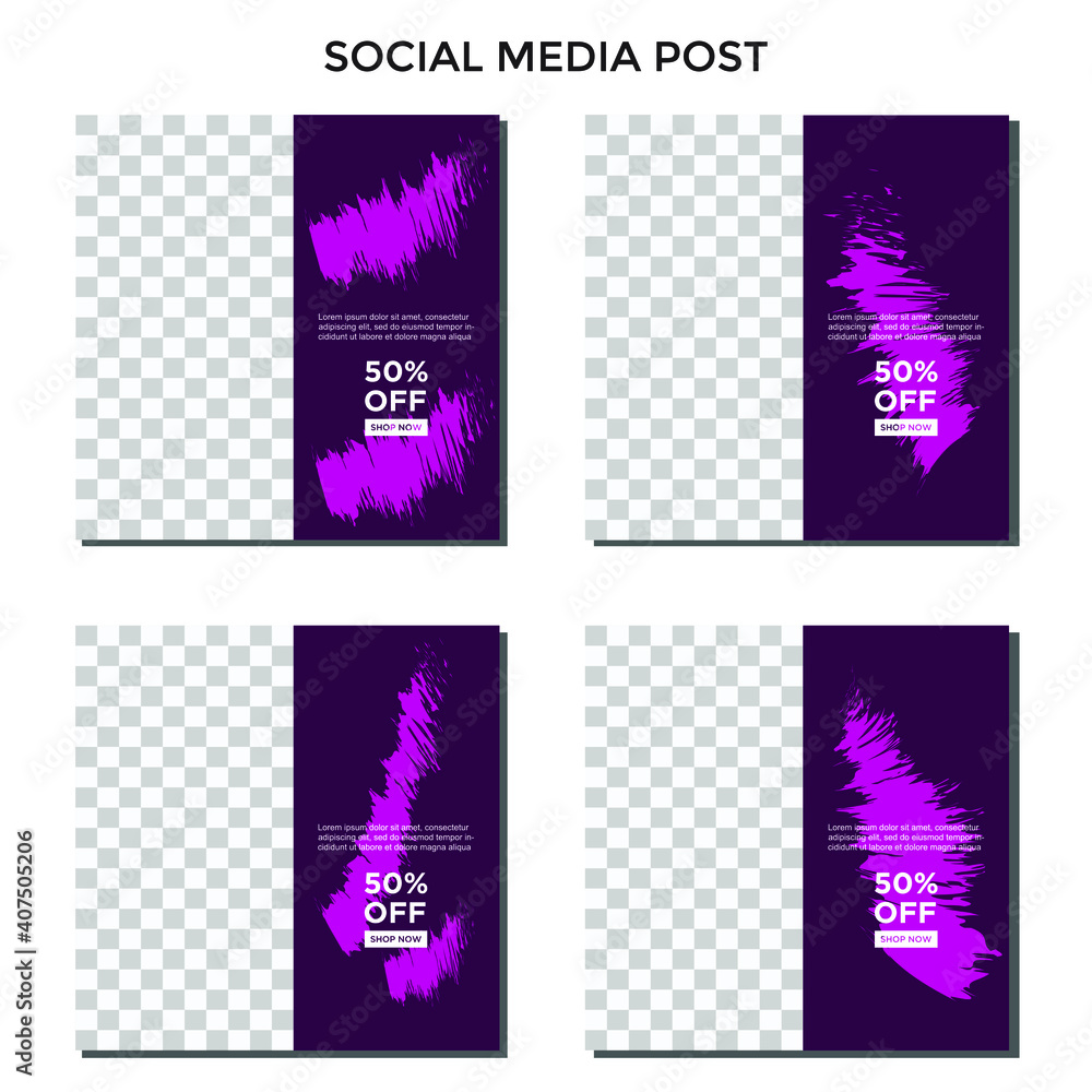 ABSTRACT SOCIAL MEDIA BANNER TEMPLATE SALES SET. GRADIENT COLOR. COVER DESIGN VECTOR