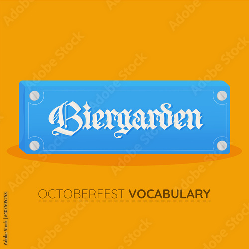 Biergarden blue vocabulary