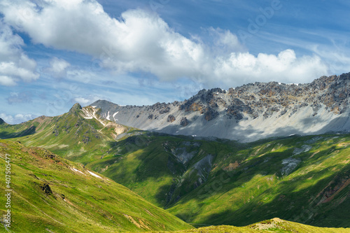 Mountain landscape along the road to Stelvio pass (Lombardy) at summer © Claudio Colombo