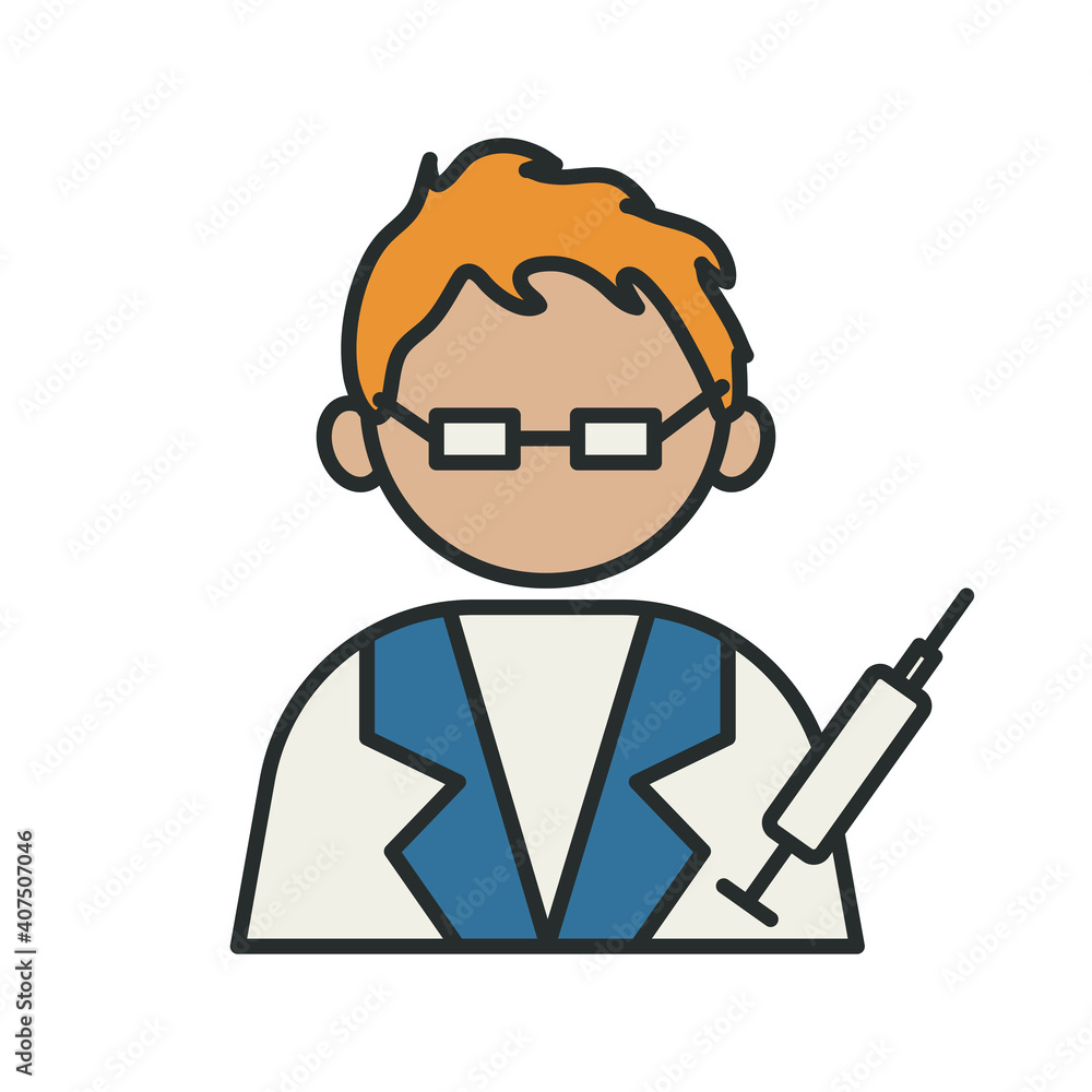 profession doctor worker avatar fill style icon profession doctor worker avatar fill style icon