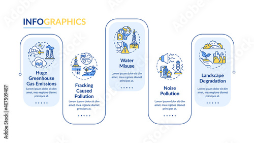 Greenhouse gas emissions vector infographic template. Environmental presentation design elements. Data visualization with 5 steps. Process timeline chart. Workflow layout with linear icons