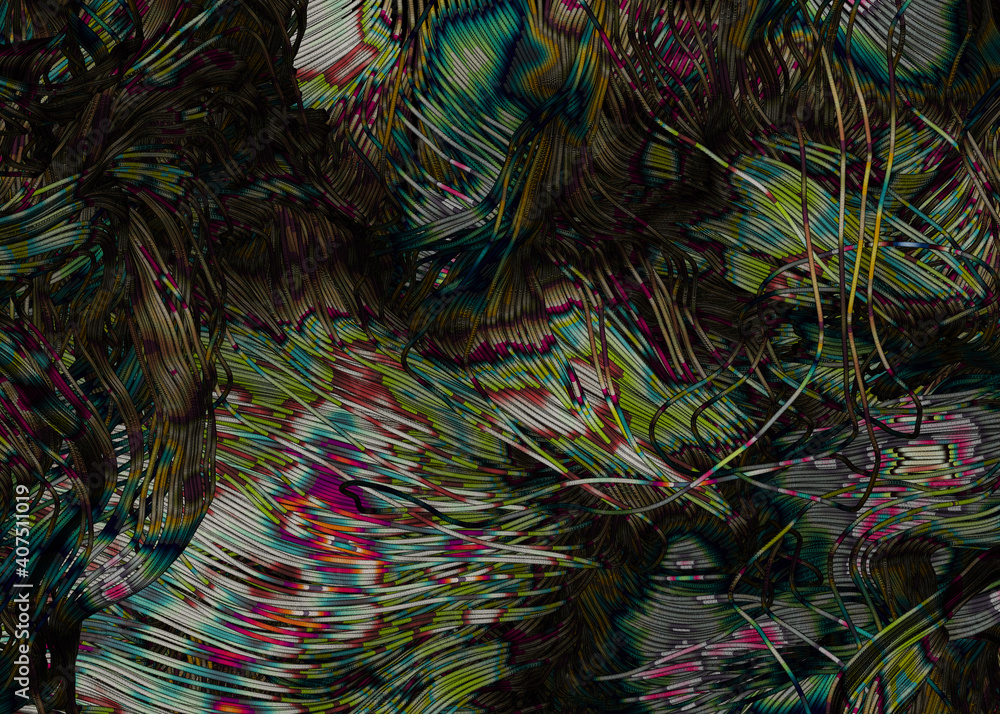 Fototapeta Abstract Perlin Noise Background Computational Generative Art illustration