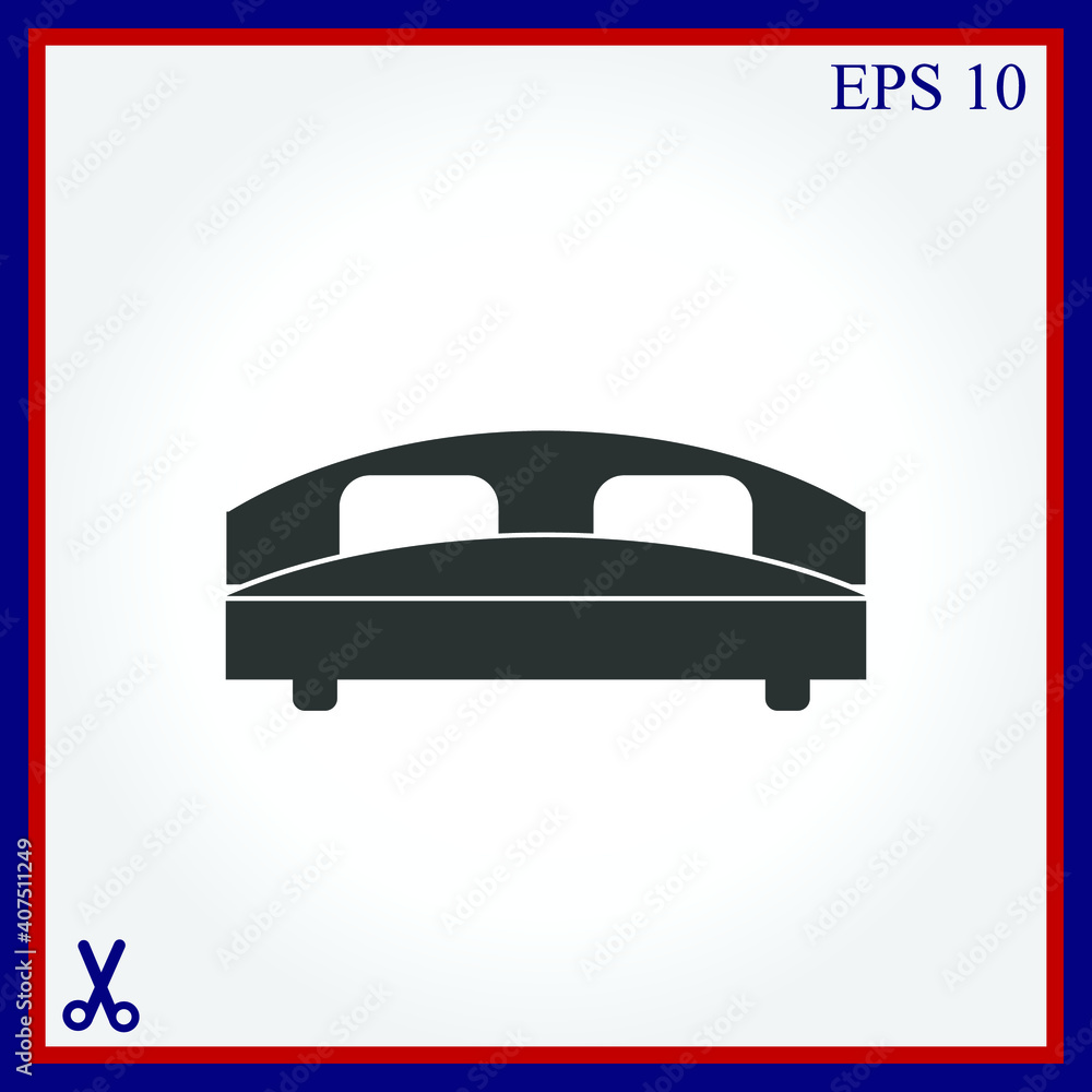 Bed vector icon Bed vector icon