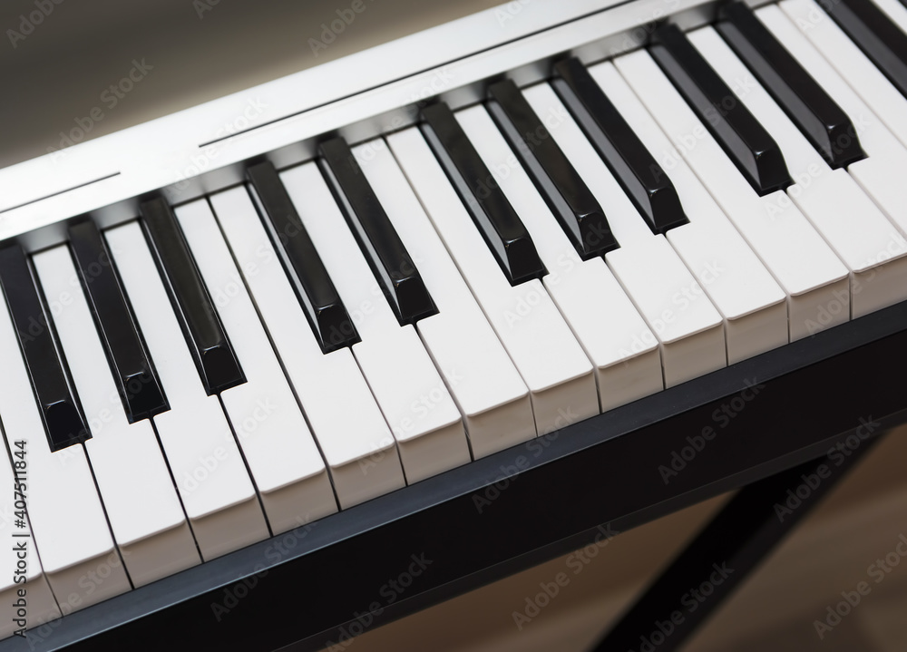 black and white keys of the new digital piano black and white keys of the new digital piano