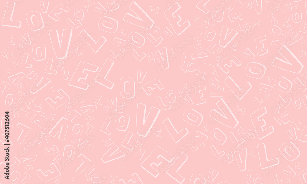 design with letters forming the word love in pink tones. design with letters forming the word love in pink tones.