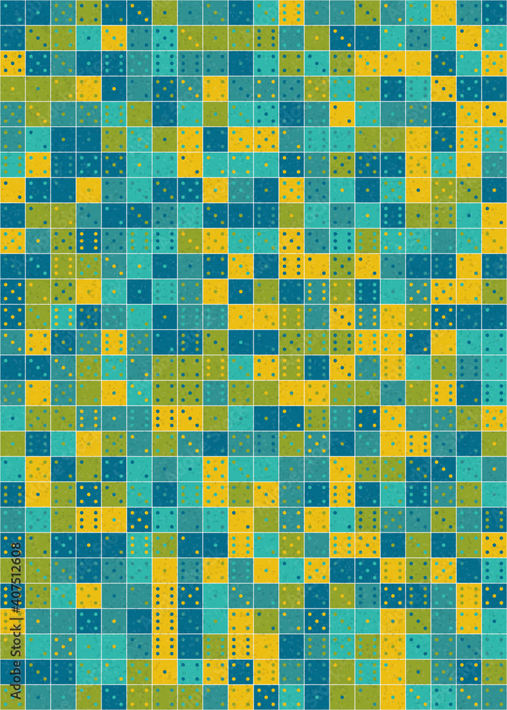 Fototapeta premium Abstract Geometric Pattern generative computational art illustration