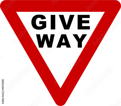 Free Download Road sign with give way - GFXLoad