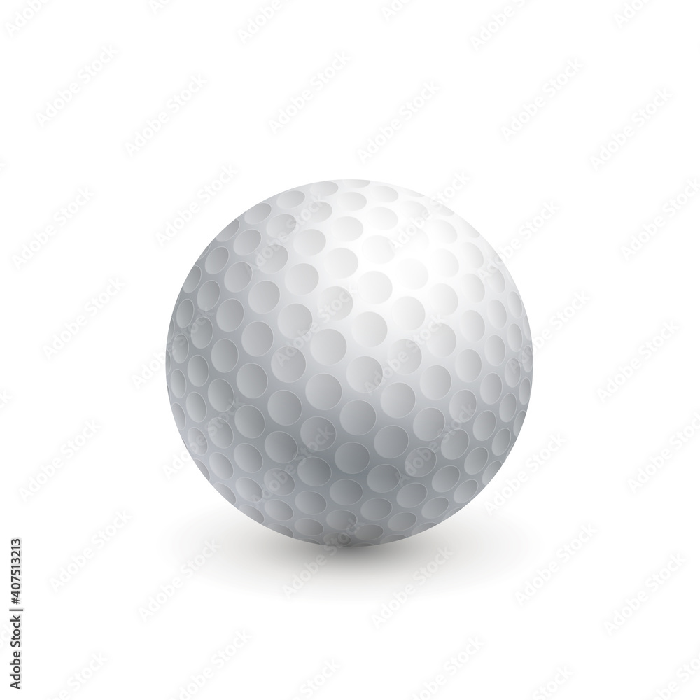 Golf ball. Isolated on a white background. Sport equipment. Vector illustration. Golf ball. Isolated on a white background. Sport equipment. Vector illustration.