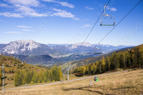 Ski lift out of service during summer