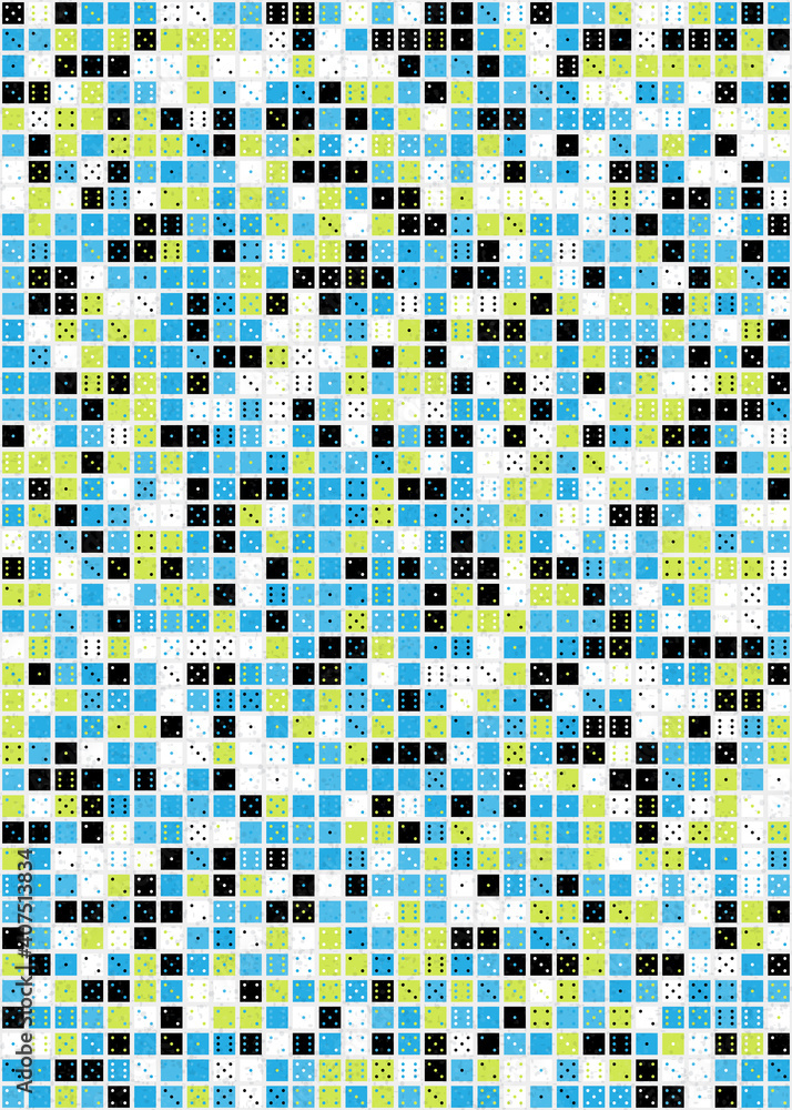 Fototapeta premium Abstract Geometric Pattern generative computational art illustration