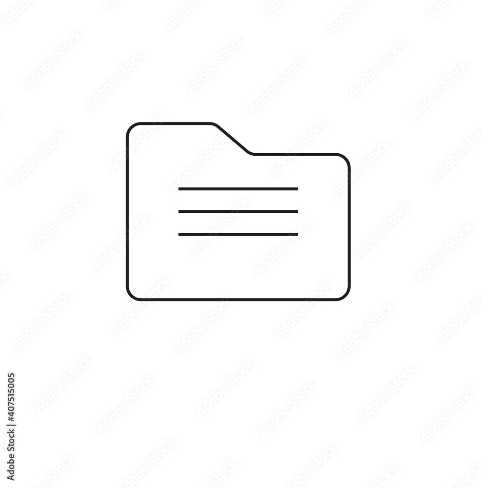 Folder Icon Vector Illustration on the white background. Folder Icon Vector Illustration on the white background.