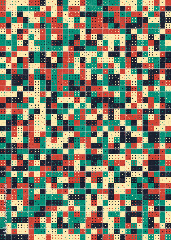 Fototapeta premium Abstract Geometric Pattern generative computational art illustration