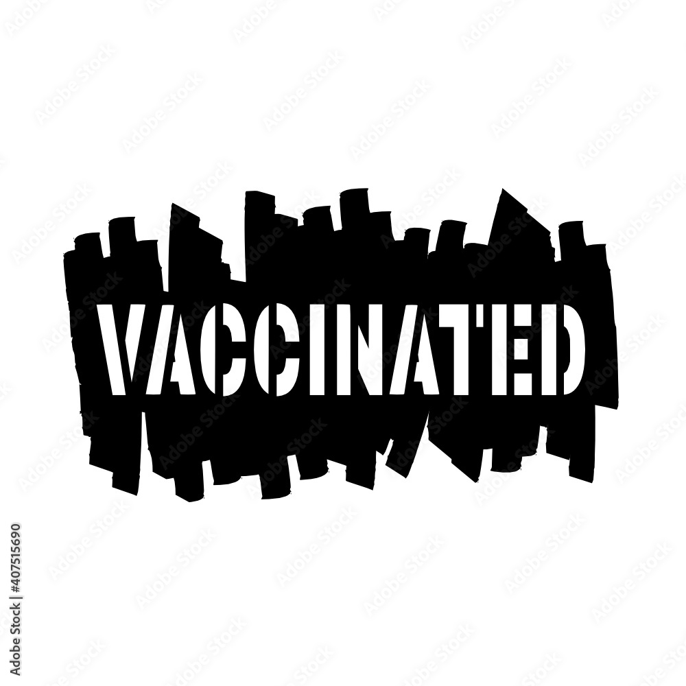 illustration of erasure with the word vaccinated.