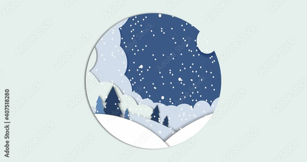 WINTER PAPER CUT OUT EFFECT WINTER PAPER CUT OUT EFFECT