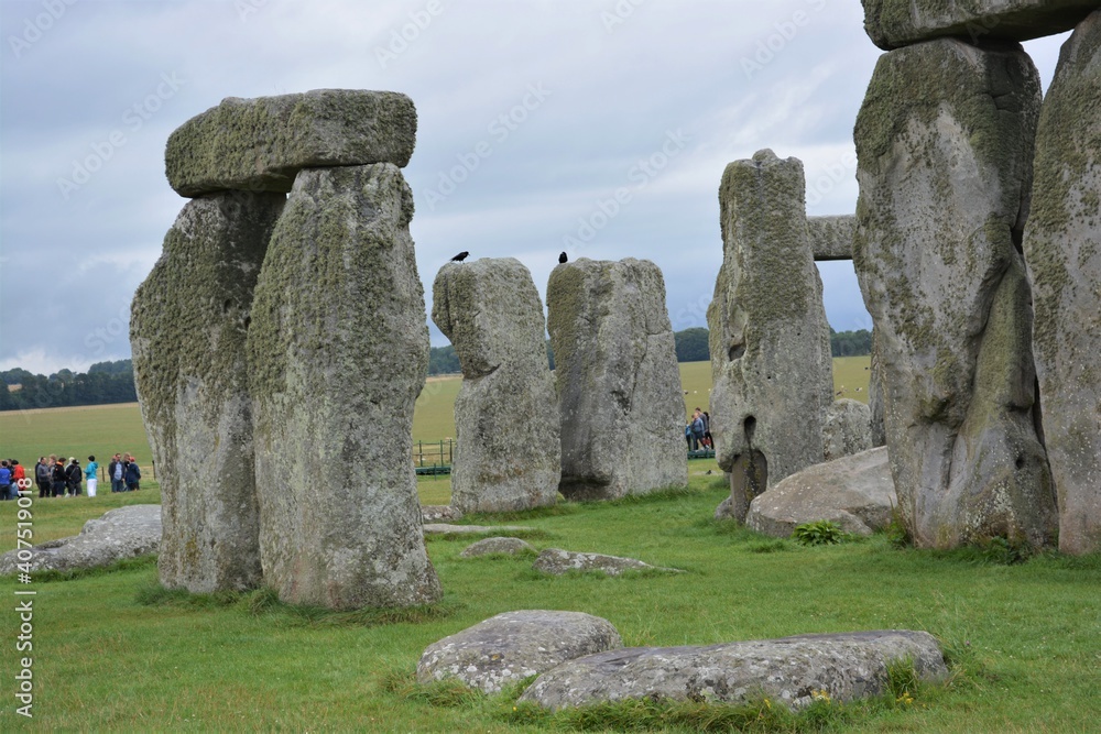 A view of Stonehenge stones, prehistoric monument in Wiltshire, England, Great Britain. A view of Stonehenge stones, prehistoric monument in Wiltshire, England, Great Britain.