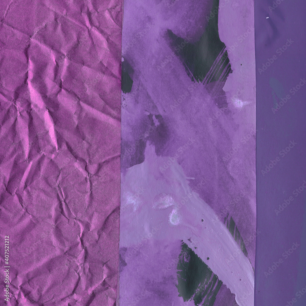 Colorful torn paper collage close-up. Texture made from various paper ...
