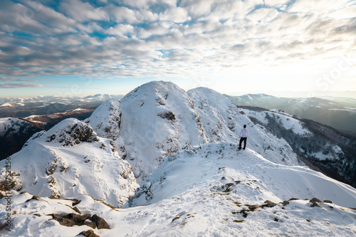 Wallpaper Mural Snowy view from the top of Aiako Harriak mountain on the Basque Country. Torontodigital.ca