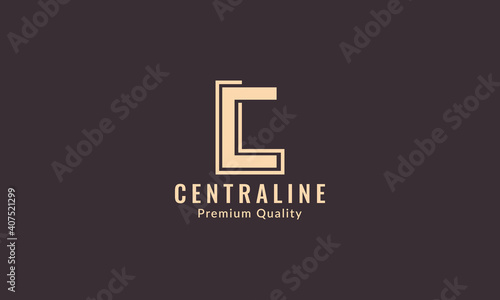 letter lc or cl square modern line logo symbol icon vector idea graphic design