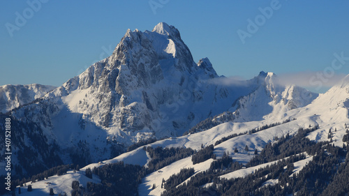 Majestic peak of Mount Gummfluh.