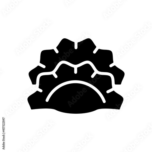 Two dumplings, potstickers or jiaozi glyph icon