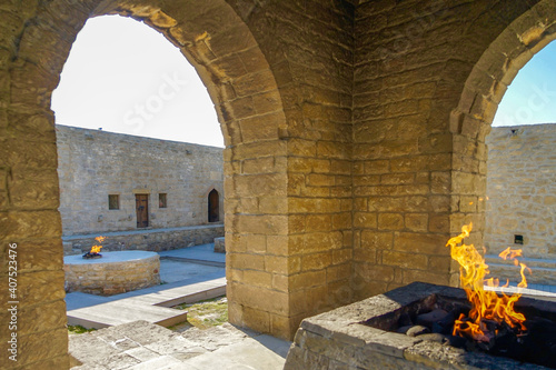 Azerbaijan, the Ateshgah Fire Temple in Surakhani near Baku. photo