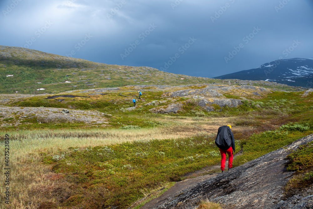 Beautiful Mountain Scenery and Hiking Trails leading away from Camera