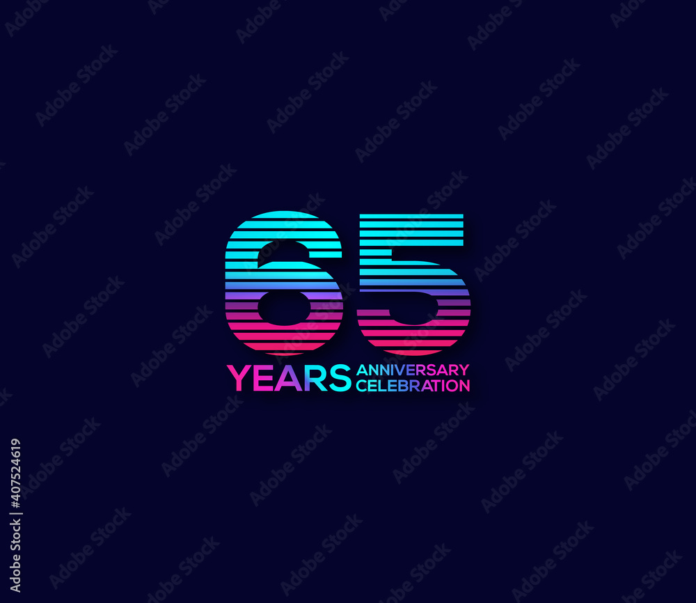 65 Year Anniversary Day background Concept 65 Year Anniversary Day background Concept