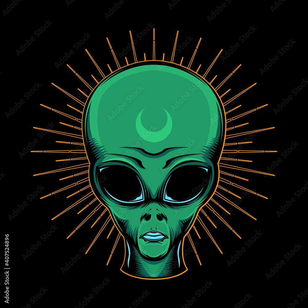 Alien Head Vector Icon Stock Illustration - Download Image Now - 2015, Alien,  Backgrounds - iStock