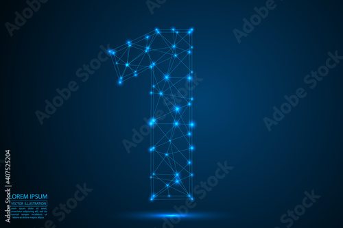 Abstract number one, figure 1, consisting of triangles, circles, spots of decay, stars. Vector eps 10.