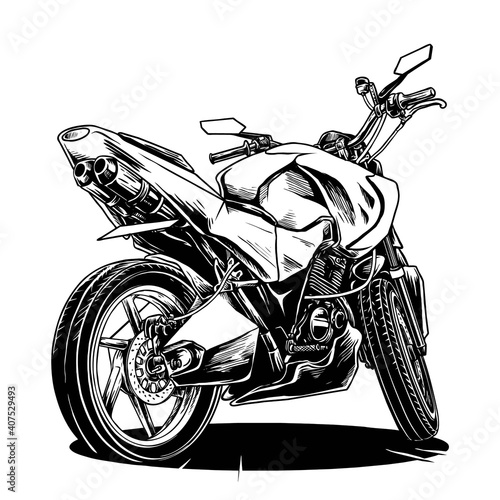 vector of modification motorcycle illustration