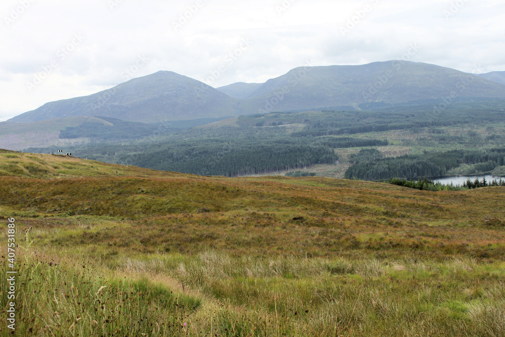 A view of the Scottish Countryside near Fort William and Ben Nevis