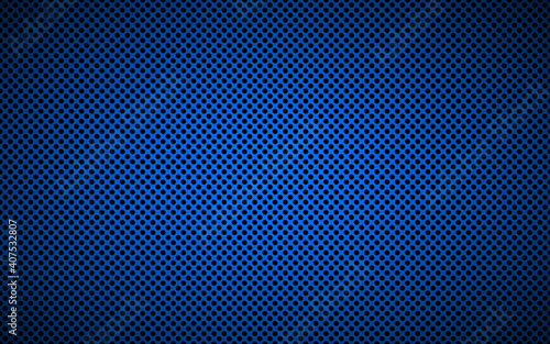 Perforated blue metallic background. Abstract stainless steel technology background vector illustration