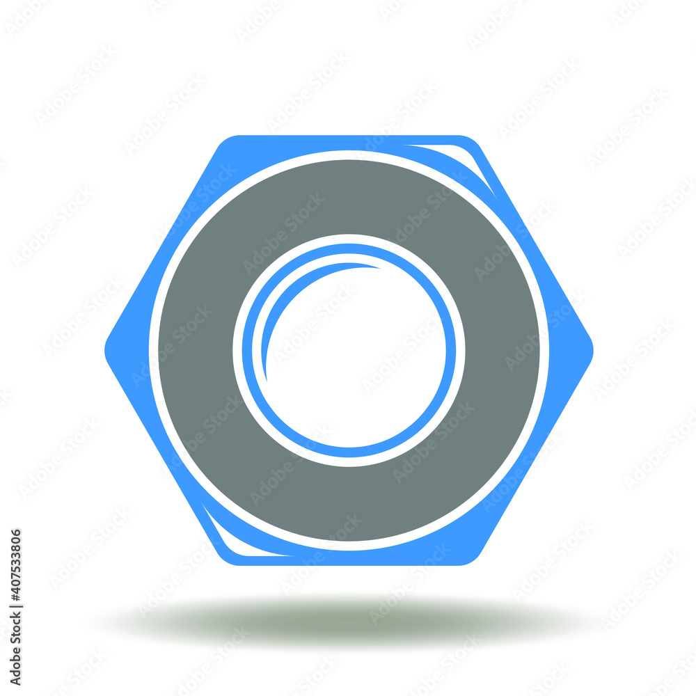 Nut industry vector icon. Nut steel production symbol. Nut industry vector icon. Nut steel production symbol.