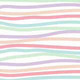 Abstract colorful background. Hand drawn pattern with pastel waves.