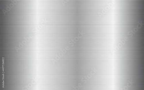 Brushed steel metal texture. Stainless steel technology background. Silver chrome metallic gradient