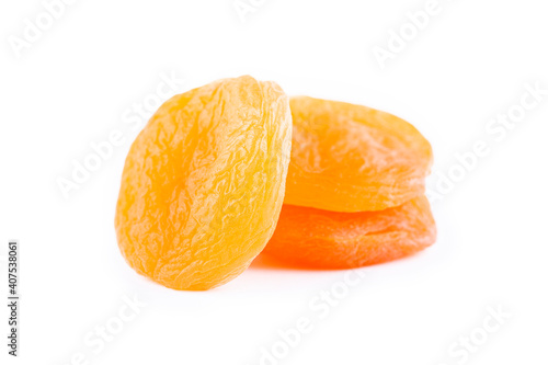 Dried apricot isolated on a white background with clipping path