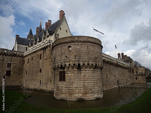 Panorama view of Chateau des ducs de Bretagne medieval fortress castle of the dukes of Brittany in Nantes France Europe photo