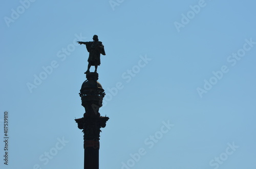 Colonne Christophe Colomb de Barcelone   Columbus Monument  Barcelona