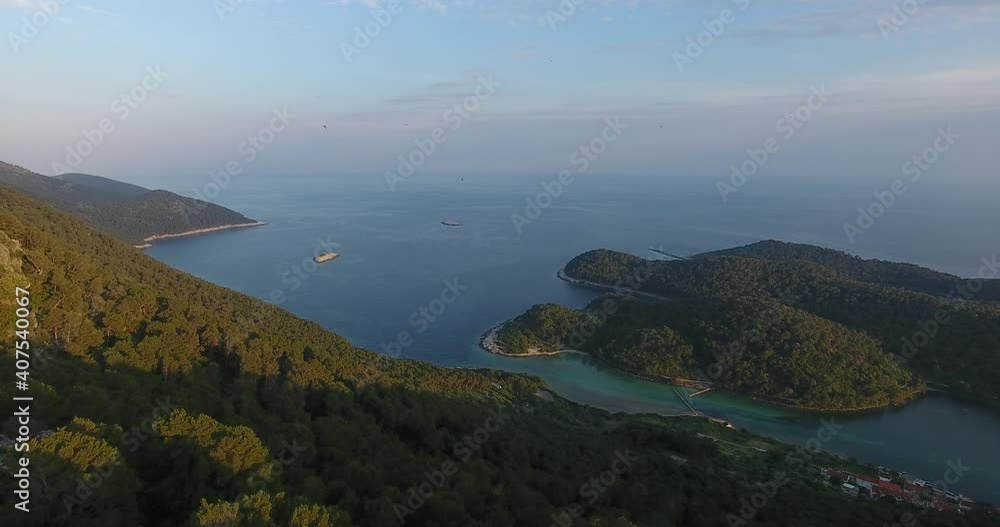 Aerial view of beautiful Mljet Island in Croatia Aerial view of beautiful Mljet Island in Croatia